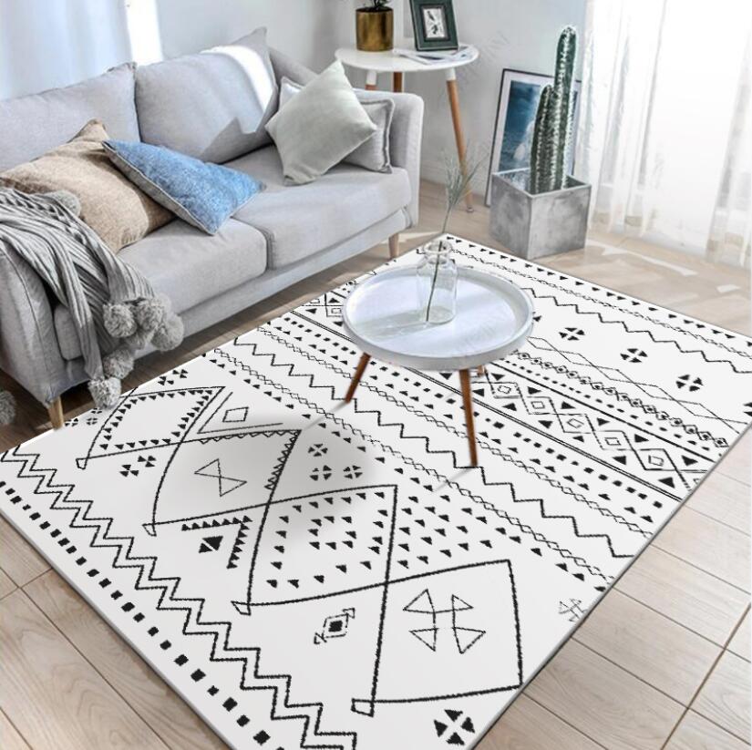 Commercial Fabric Printing - Modern Bohemia Style Washable Carpet Rug