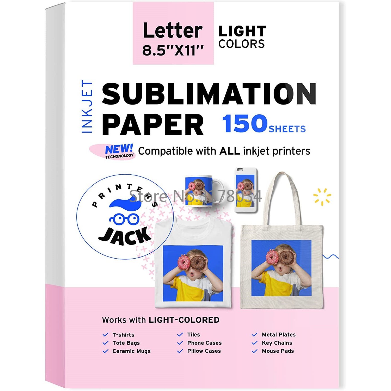 White Toner Transfer Paper - 100grams Sublimation Paper Heat Transfer for