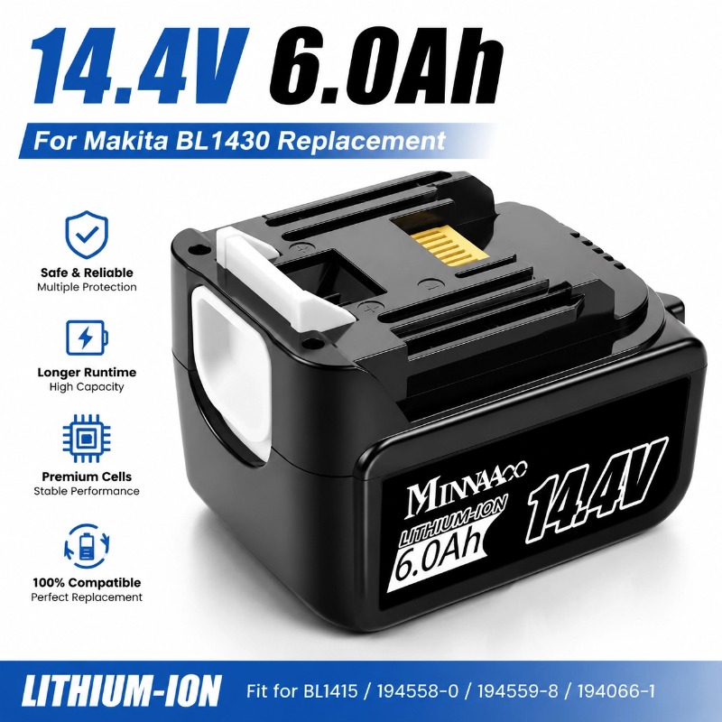 Makita Drill Hp1640 - For Makita 14.4V 6.0Ah 5.0Ah Lithium-ion