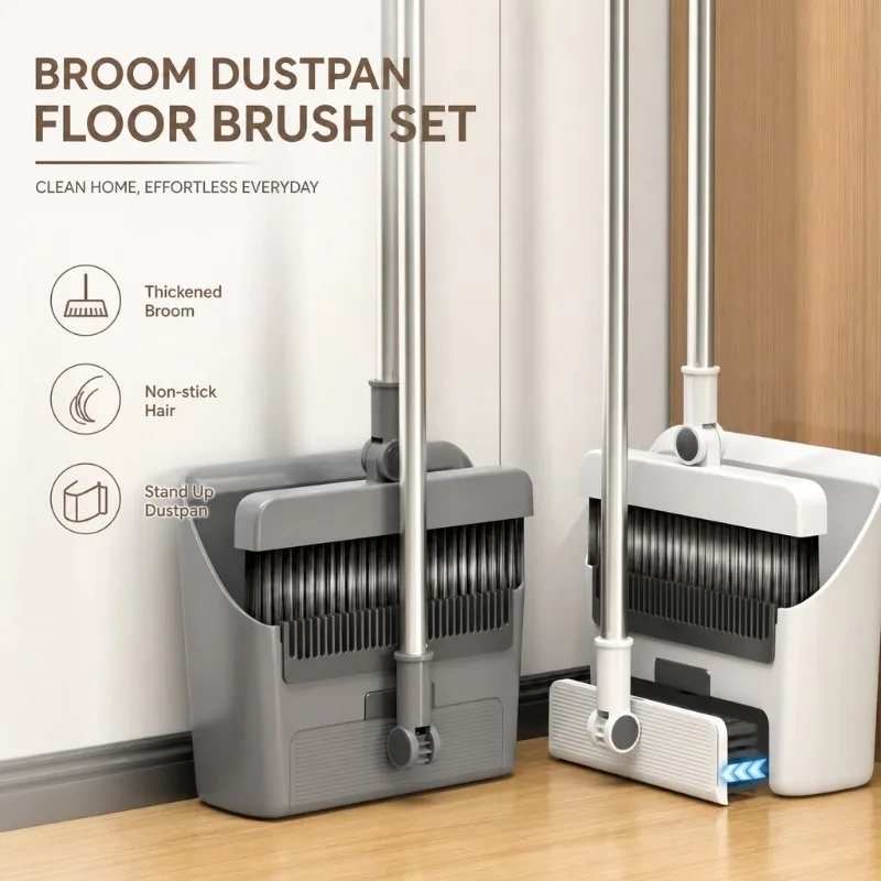 3-in-1 Folding Broom & Dustpan - Squeegee Holder Screen 评论和价格