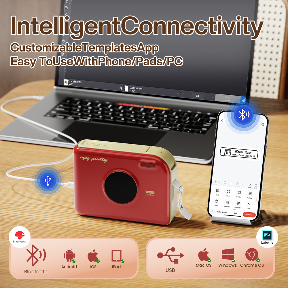 Phomemo A30 Label Printer Mini - Commercial Photo Printer 评论和价格