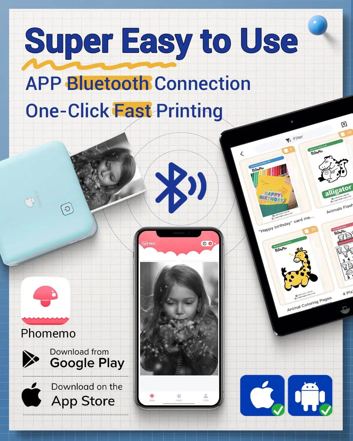 Phomemo M02Pro Mini Portable P - Commercial Photo Printer 评论和价格