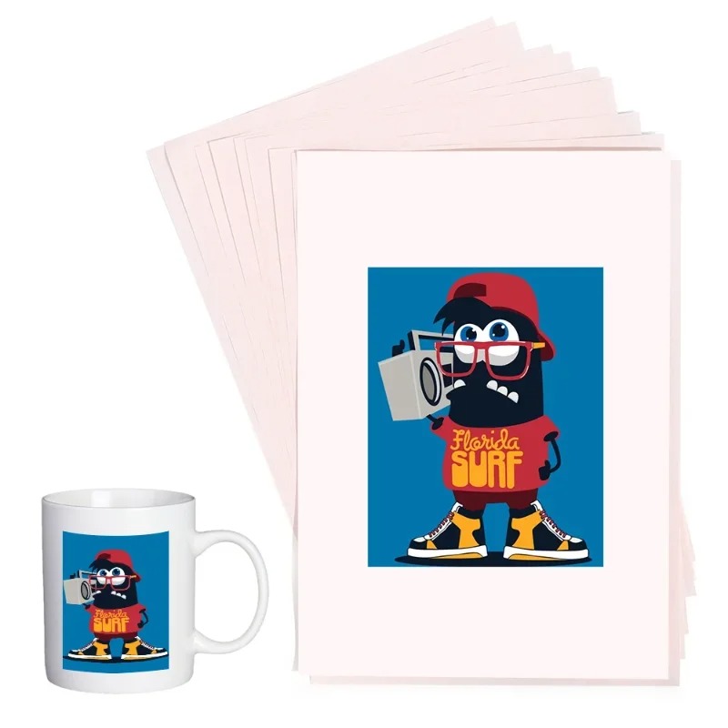 100-10Pcs A4 Sublimation Heat  - White Toner Transfer Paper 评论和价格