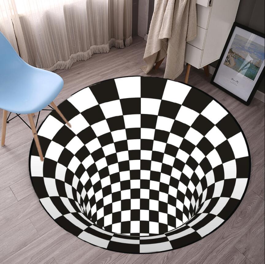 Geometric Bedroom Rugs Black W - Commercial Fabric Printing 评论和价格