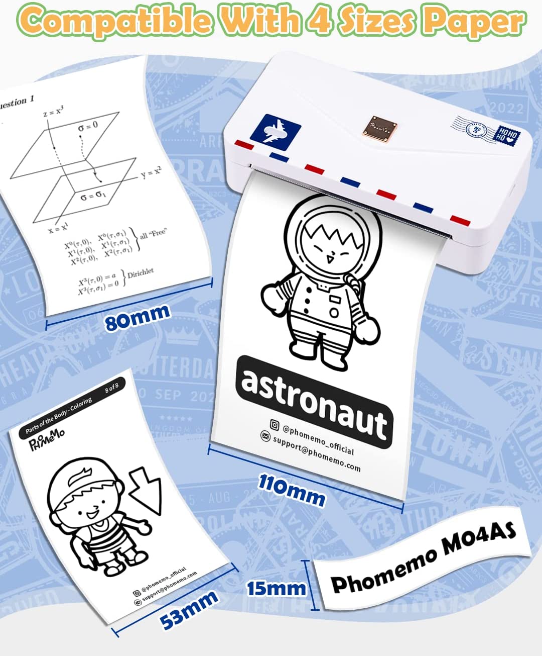 110mm Phomemo M04AS Portable P - Commercial Photo Printer 评论和价格