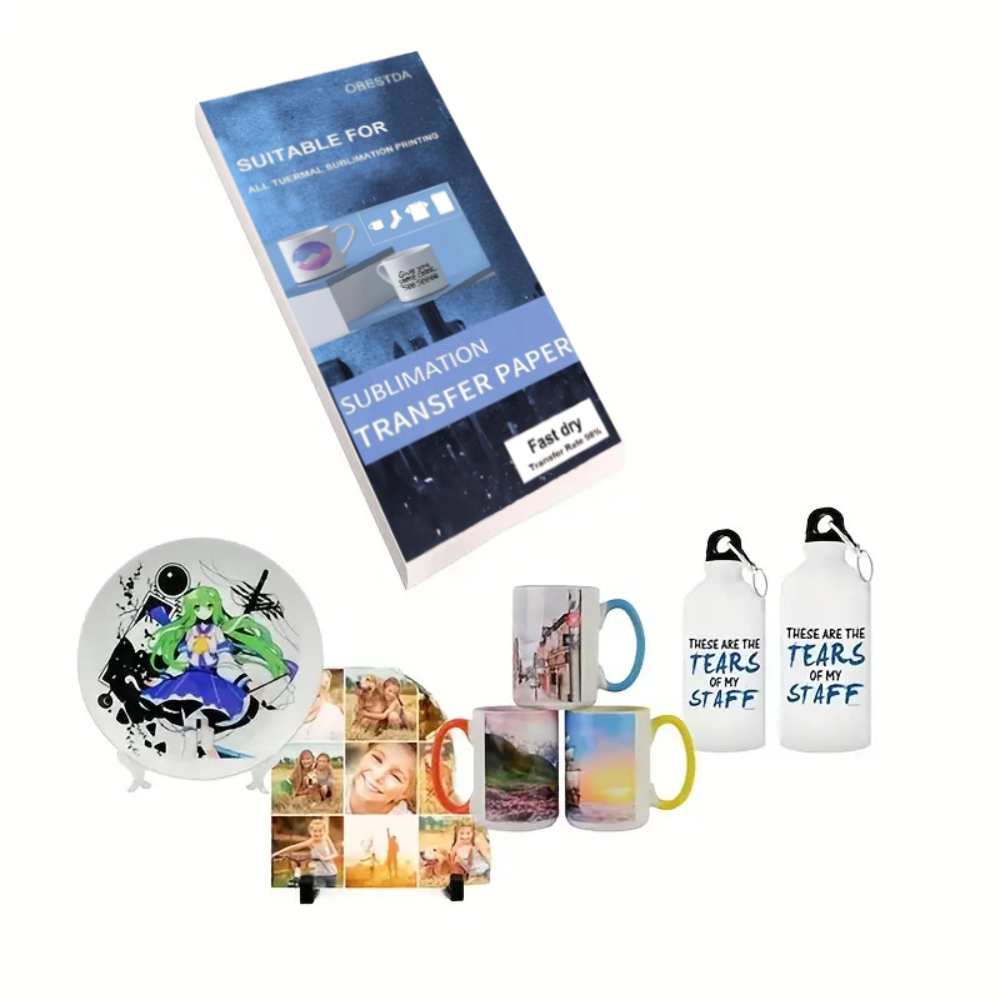 100 Sheets Sublimation Heat Tr - White Toner Transfer Paper 评论和价格